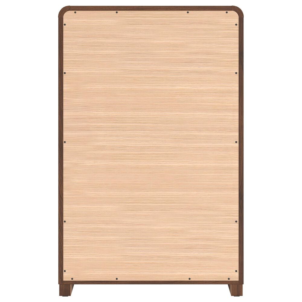 Ashley Fortlorn 5-Drawer Chest in Walnut Brown, , large