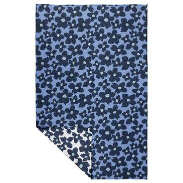MuKitchen Vibe Dish Towel in Periwinkle Floral and White, , large