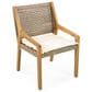 Hearth and Haven 5-Piece Outdoor Round Dining Set with Cream Cushion in Brown Mix, , large