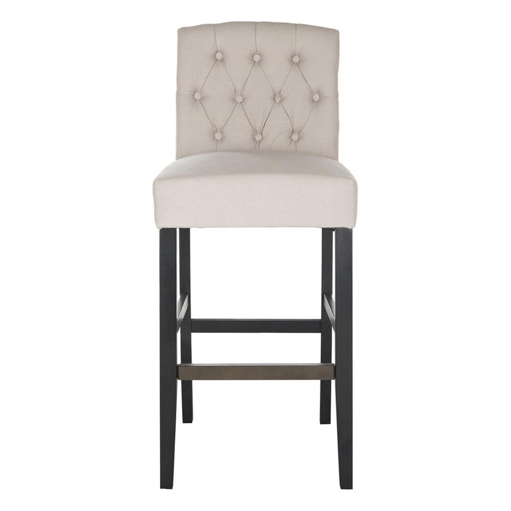Safavieh Maisie Bar Stool with Taupe Upholstered, , large