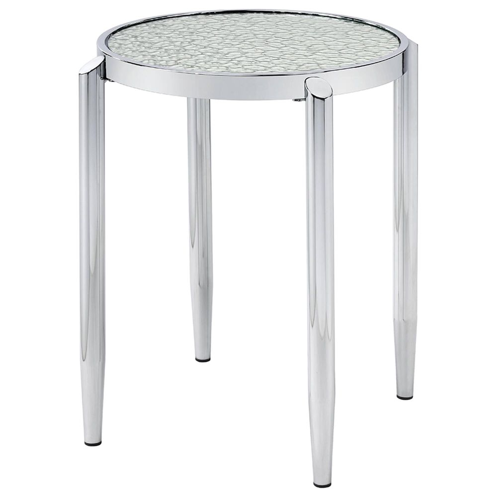 HOMLUX Abbe End Table in Chrome, , large