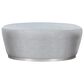 Aria Designs Gemma Oval Cocktail Ottoman in Dove, , large