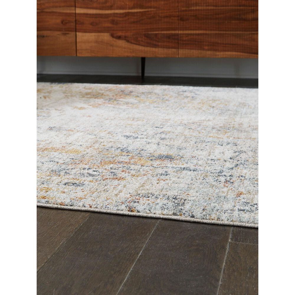 Ashley Danvore 5&#39; x 7&#39; Beige, Gray, Blue, Gold and Amber Area Rug, , large