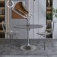Leisuremod Verve 36" Round Dining Table with Sintered Stone Top in Brushed Chrome and Grey - Table Only, , large