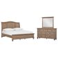 Riva Ridge Oxford 3-Piece Queen Sleigh Bedroom Set in Tan with USB Ports, , large