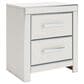 Ashley Zuraleus Queen Upholstered Platform Bed with Two Nightstands in Matte White, , large