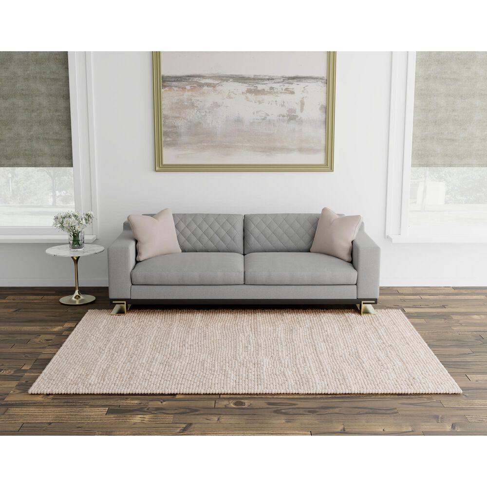 Kas Oriental Rugs Pave Cornerstone 5&#39; x 7&#39;6&quot; Ivory Area Rug, , large