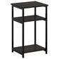 HOMLUX 3-Tier End Table with Open Shelf Storage Display in Espresso, , large