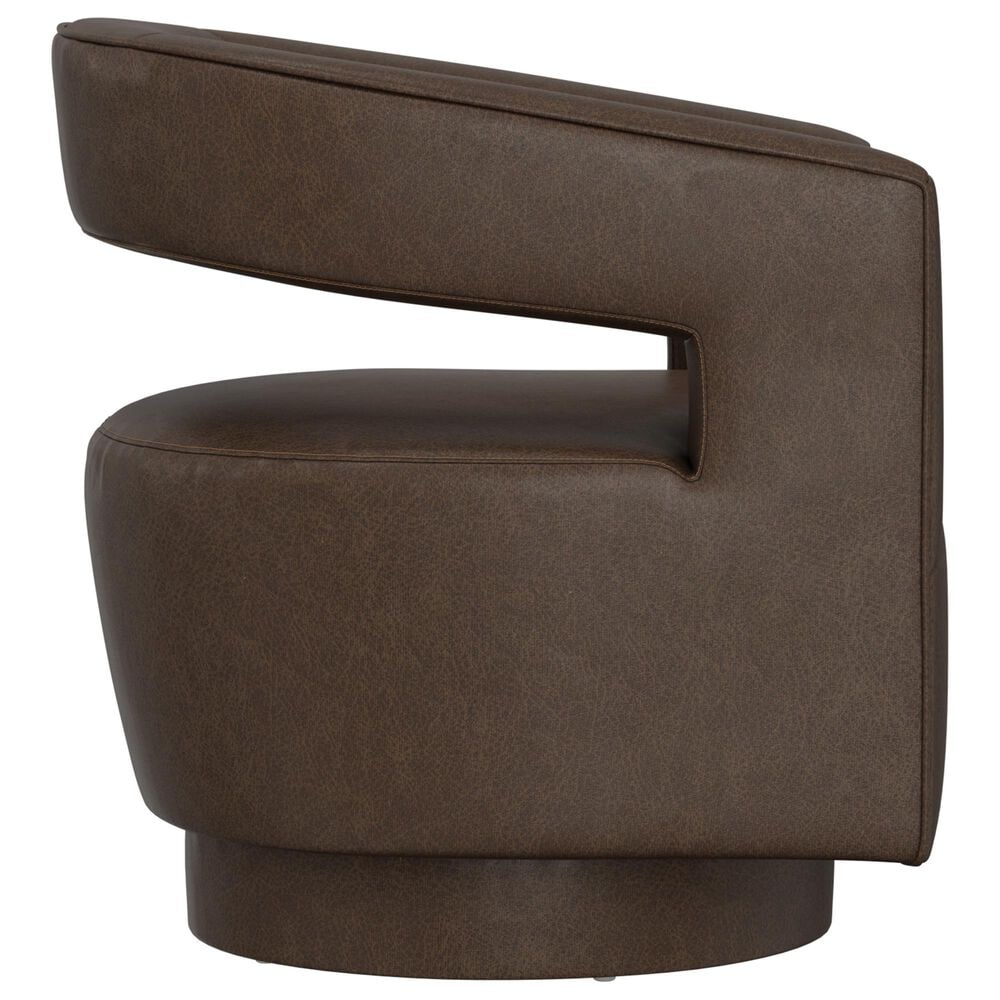 Golden Wave Furniture Brunco Swivel Chair in Dark Brown, , large