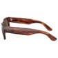 Rayban Glasses Mega Wayfarer II Sunglasses with Dark Grey Lenses in Polished Striped Havana, , large
