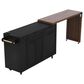 HOMLUX 102" Kitchen Island with Extendable Dining Table in Black, , large