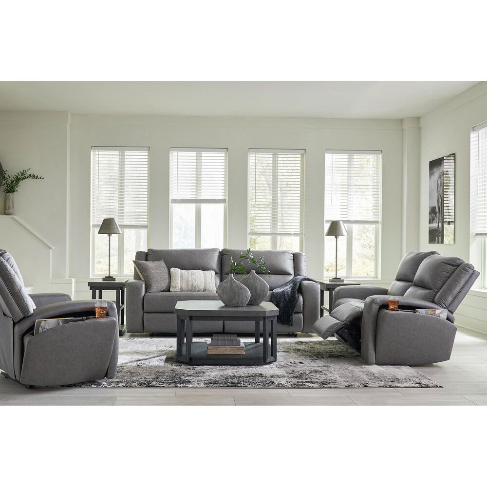 Ashley Brixworth 2-Seat Reclining Sofa in Slate, , large