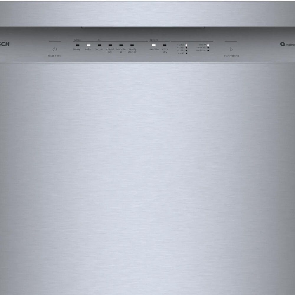 Bosch 100 Series 24&quot; Built-In Recessed Handle Dishwasher with 8 Wash Cycles in Stainless Steel, , large