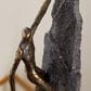 Maple and Jade People Climbing Decorative Sculpture in Bronze, Gray and Black, , large