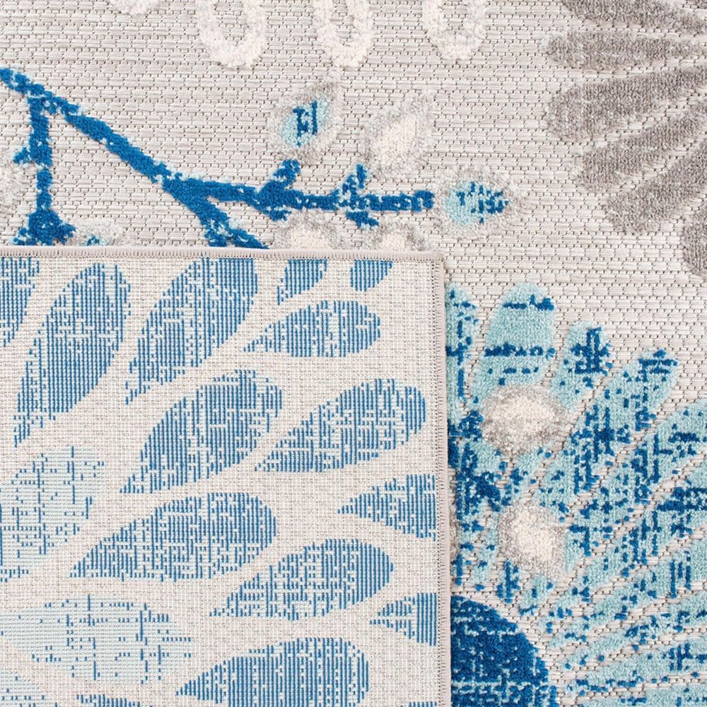 Safavieh Cabana CBN832F Grey and Blue Indoor/Outdoor 5'3" x 7'6" Area Rug, , large