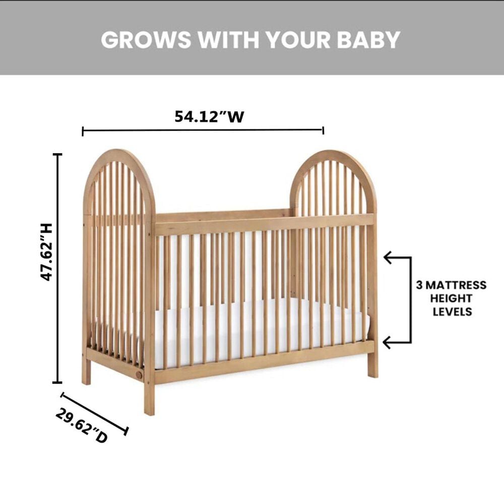 Oxford Baby Everlee 3-In-1 Convertible Crib in Honey, , large