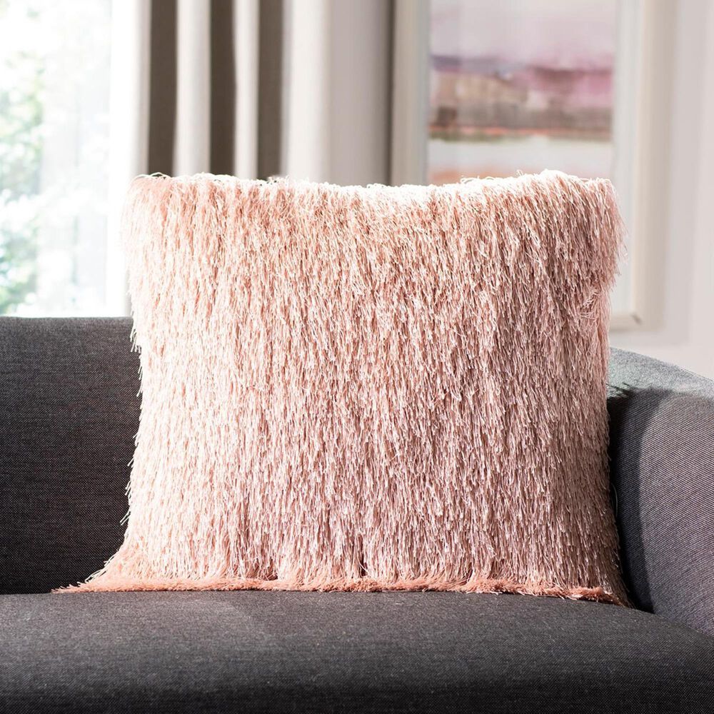 Safavieh Shag 20&quot;x20&quot; Pillow in Blush, , large