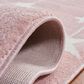 Safavieh Carousel 5"3" x 7"6" Pink and White Kids Area Rug, , large