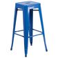 Flash Furniture 3-Piece Metal Bar Table Set in Blue, , large