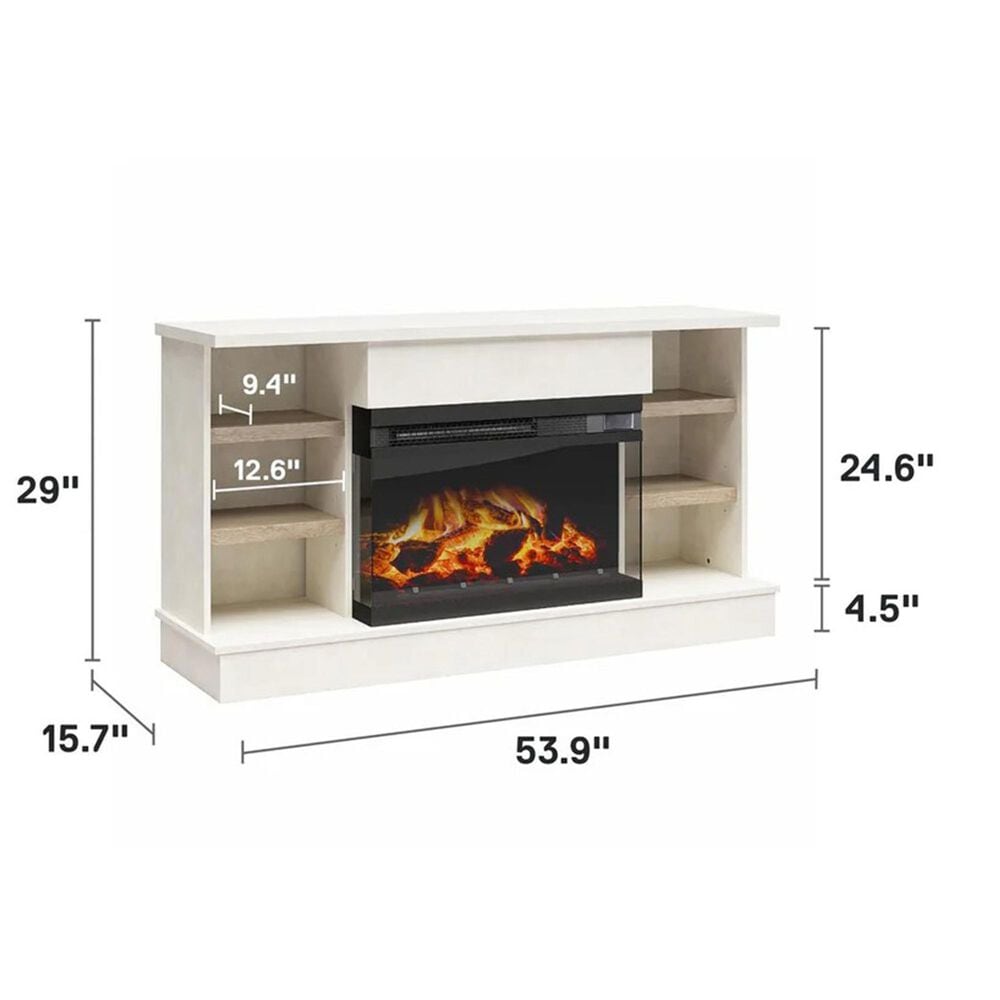DHP Oslo 54&quot; Fireplace TV Console in Plaster, , large