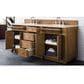 James Martin Vanities Bristol 72" Double Bathroom Vanity in Saddle Brown with 3 cm Eternal Marfil Quartz Top and Rectangular Sinks, , large