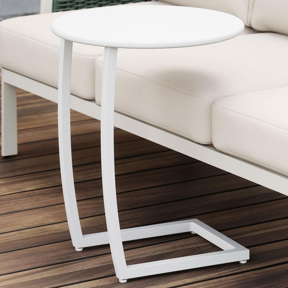 Zuo Modern Noga Patio End Table in White, , large