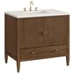 James Martin Vanities Myrrin 36" Vanity in Mid-Century Walnut with 3 cm Lime Delight Quartz Top, , large
