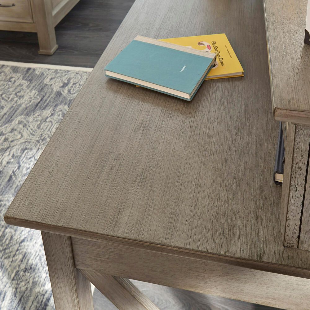 Homestyles Mountain Lodge Desk with Hutch in Gray, , large
