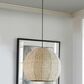 Uttermost 1-Light Seagrass Dome Pendant in Antique Brass, , large