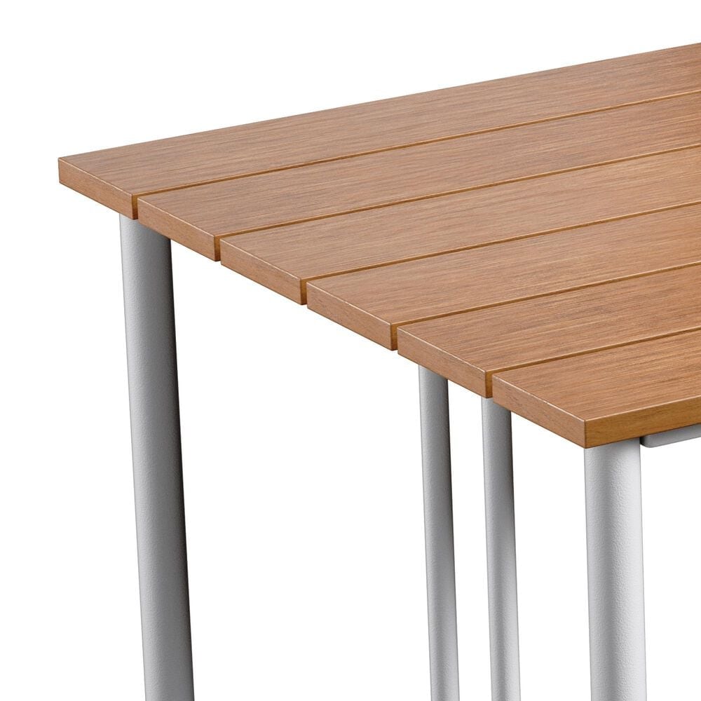 Sunwell Garden Patio Rectangular Coffee Table in Natural and White, , large