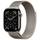 Apple Watch Series 11 (GPS+Cellular) 42mm Titanium Case with Milanese Loop in Natural and 2-Year AppleCare+, , large