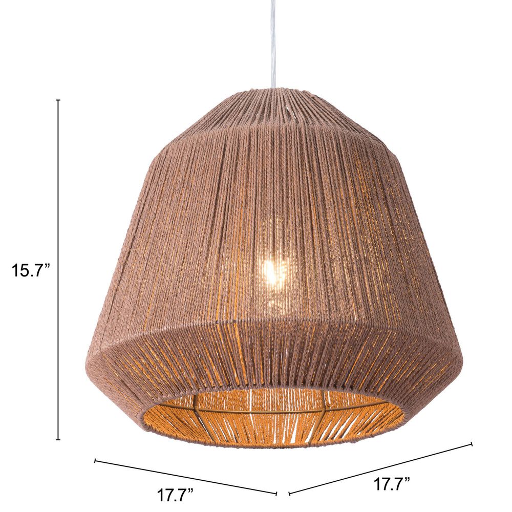 Zuo Modern Impala 56093 Ceiling Lamp in Brown, , large