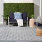 Nourison Aloha ALH26 9"6" x 13" Blue and Grey Indoor/Outdoor Area Rug, , large
