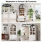 HOMLUX 71" Arched Kitchen Pantry Cabinet in White, , large