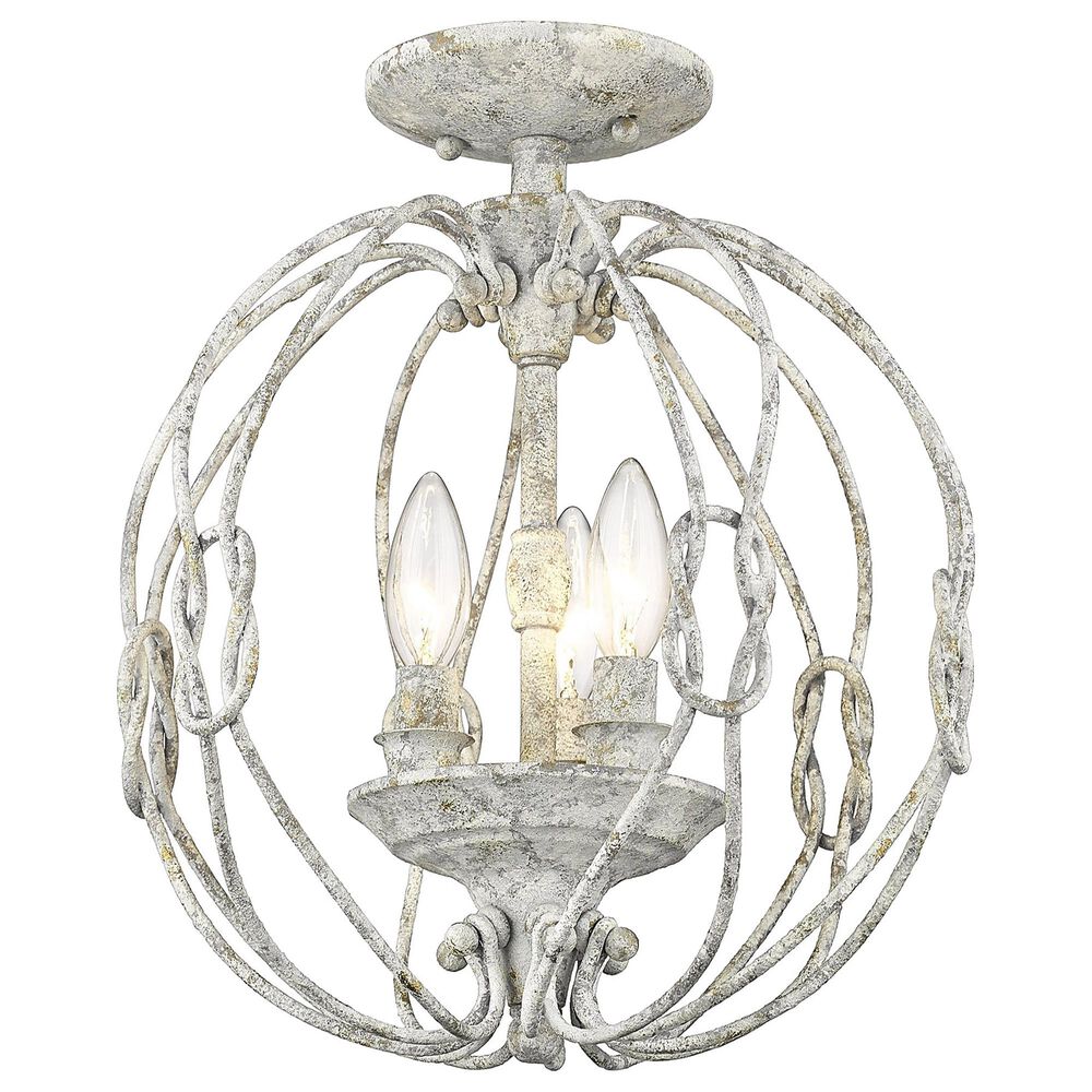 Golden Lighting Antoinette Semi-Flush in Oyster, , large