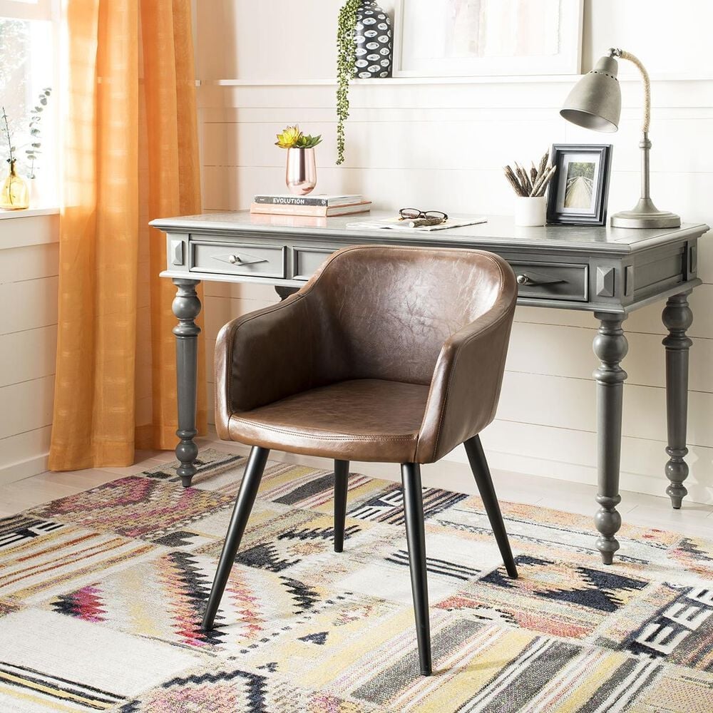Safavieh Adalena Accent Chair in Brown, , large