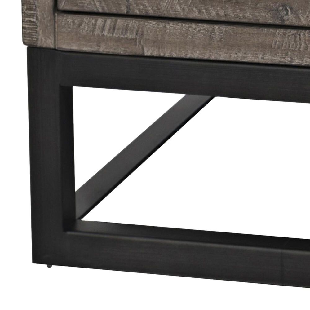 Waltham East Hampton End Table in Distressed Grey, , large
