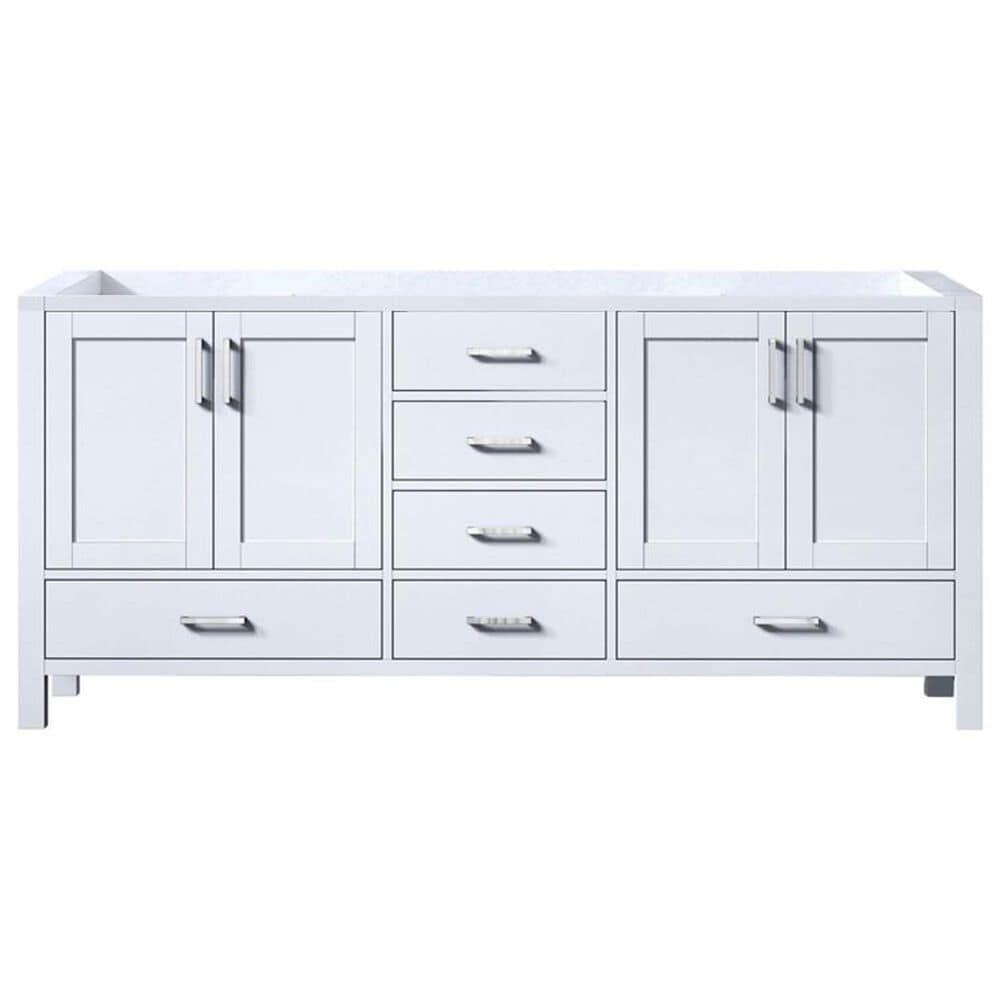 Lexora Home Jacques 72&quot; Double Bathroom Vanity in White with 2 cm White Quartz Top and Rectangular Sinks, , large