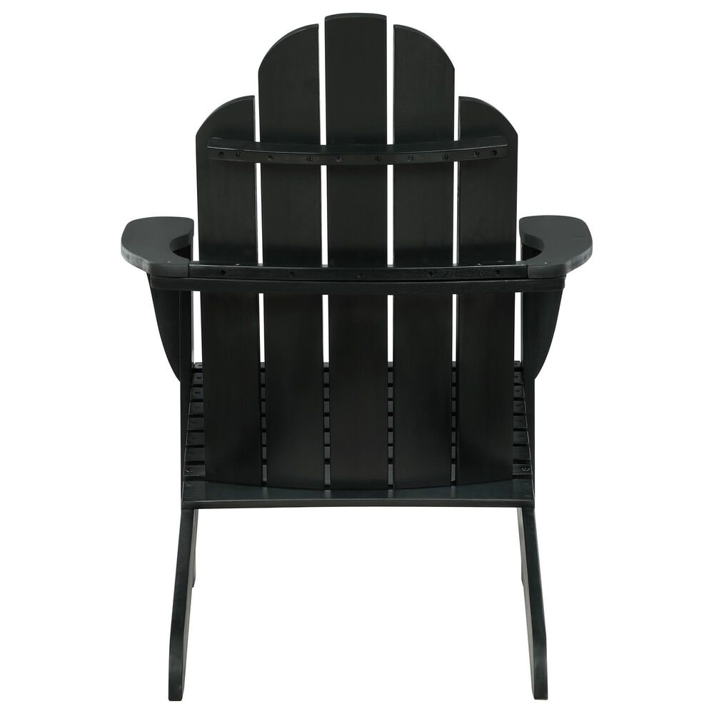 Linon Home Decor Adirondack Patio Chair in Black, , large
