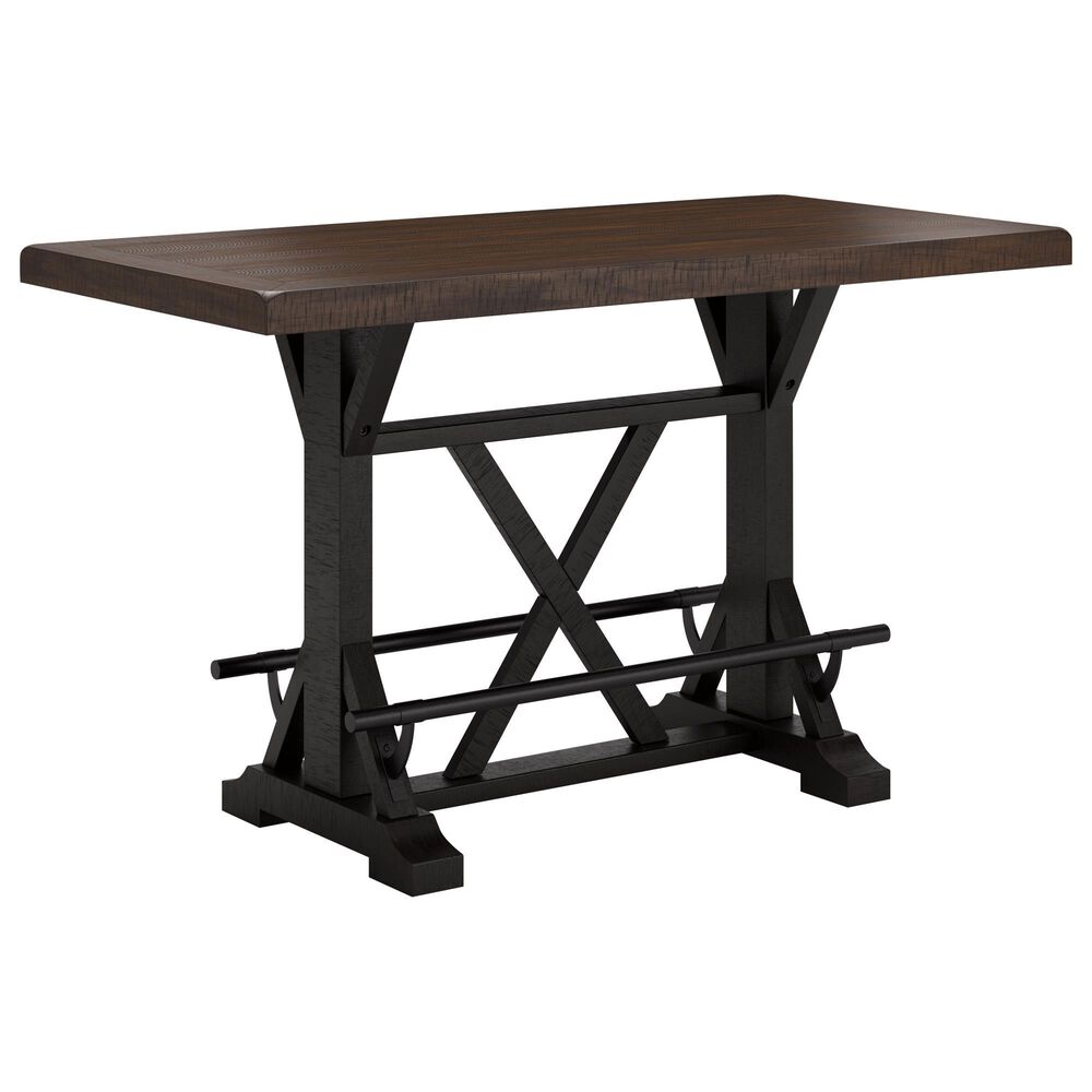 Ashley Valebeck 5-Piece Counter Height Dining Set in Black and Brown, , large