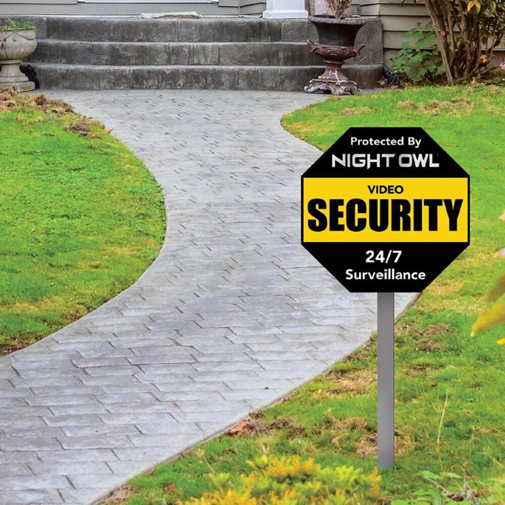 Night Owl Reflective Outdoor Yard Sign, , large