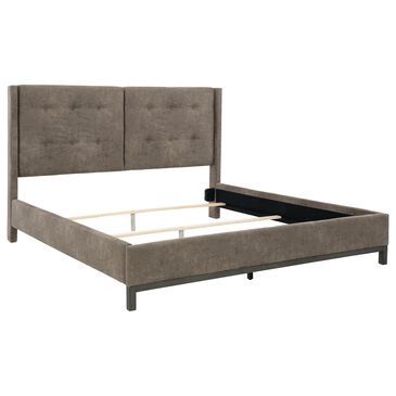 Signature Design by Ashley Wittland King Upholstered Panel Bed in Light Brown, , large