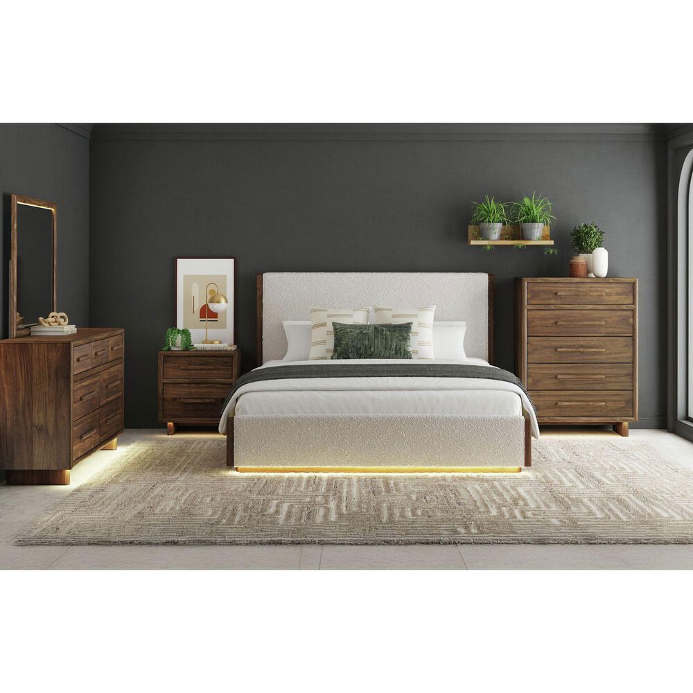 37B Brisbane King Upholstered Headboard in Brown, , large