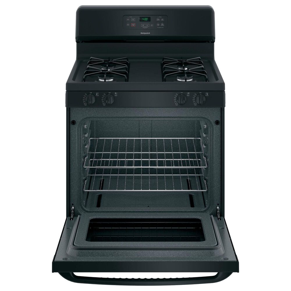 Hotpoint 4.8 Cu. Ft. Freestanding Gas Range with Sealed Burners in Black, , large