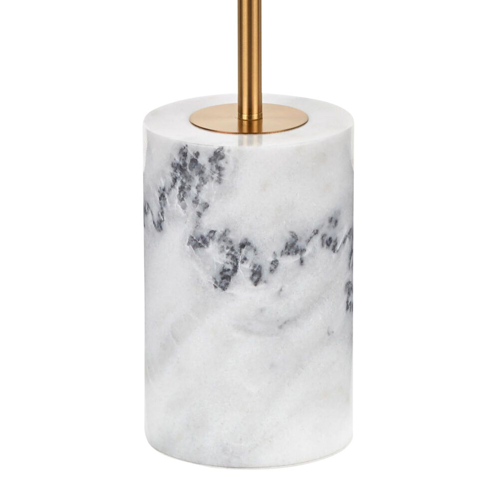 Lumisource Symbol Side Table in White Marble and Gold, , large
