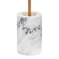 Lumisource Symbol Side Table in White Marble and Gold, , large