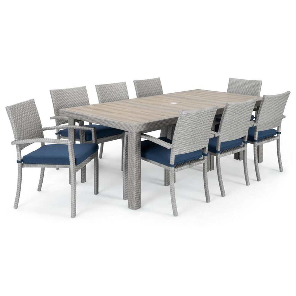RST Brands Portofino 9-Piece Sunbrella Patio Dining Set in Laguna Blue, , large