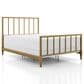 Furniture of America Blair Queen Slat Bed in Gold, , large