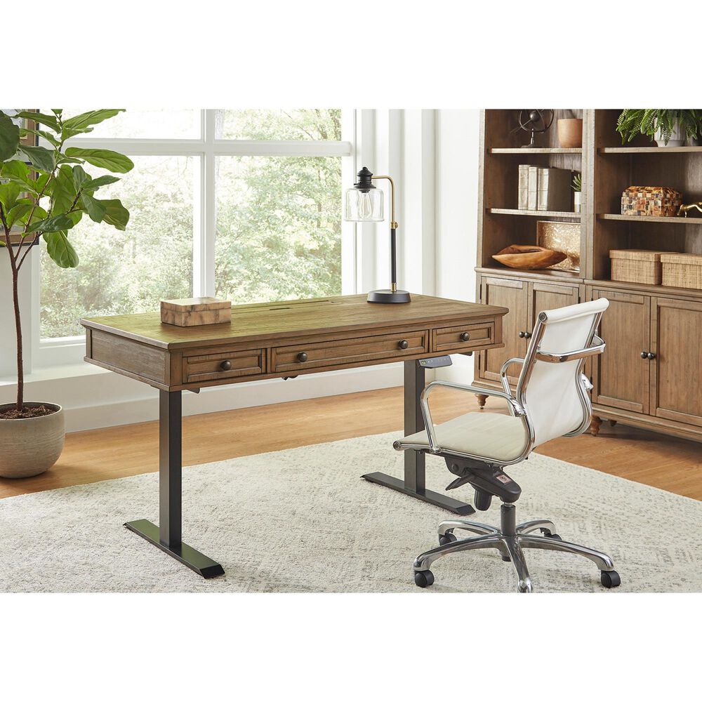Riva Ridge Hensley 60" Adjustable Lift Desk Top in Honey, , large
