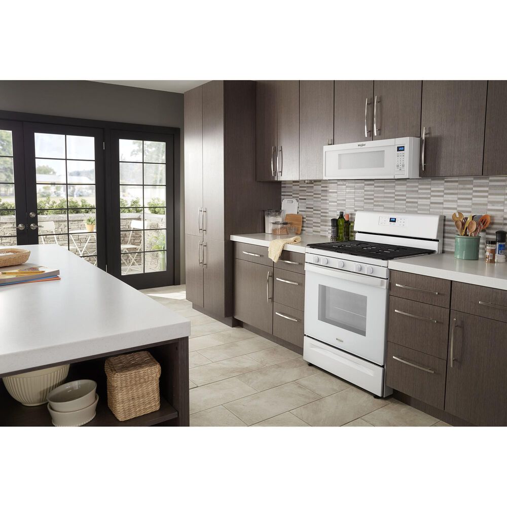 Whirlpool 1.1 Cu. Ft. Over-the-Range Low Profile Microwave Hood Combination in White, , large